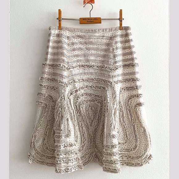 NWT ESCADA Skirt -Tulle & Silk Two layers skirt 38 - Picture 1 of 16